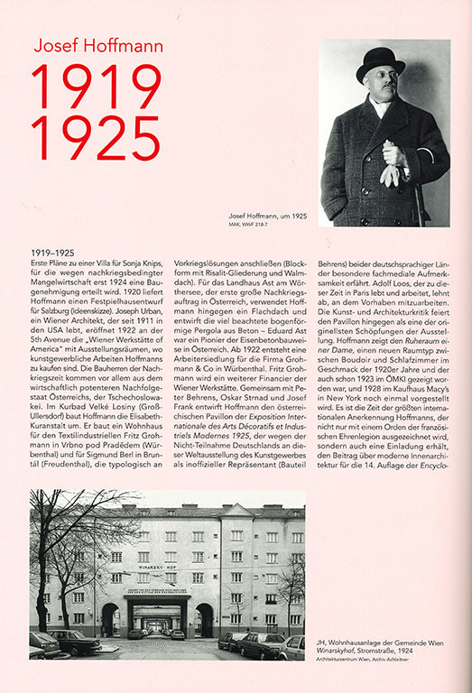 JOSEF HOFFMANN 1870–1956. Fortschritt durch Schönheit