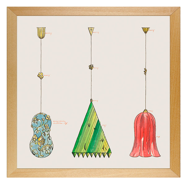Fine Art Print: Josef Hoffmann - WW chandelier designs