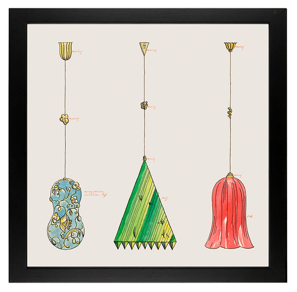 Fine Art Print: Josef Hoffmann - WW chandelier designs