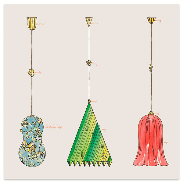 Fine Art Print: Josef Hoffmann - WW chandelier designs
