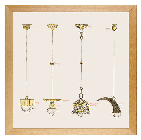 Fine Art Print: Josef Hoffmann - WW chandelier designs