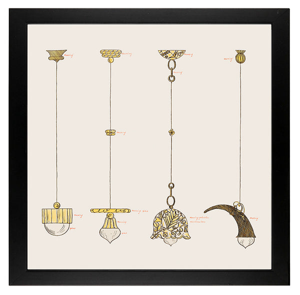 Fine Art Print: Josef Hoffmann - WW chandelier designs