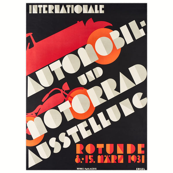 Werbeplakat 1931 - Automobil und Motorrad Ausstellung