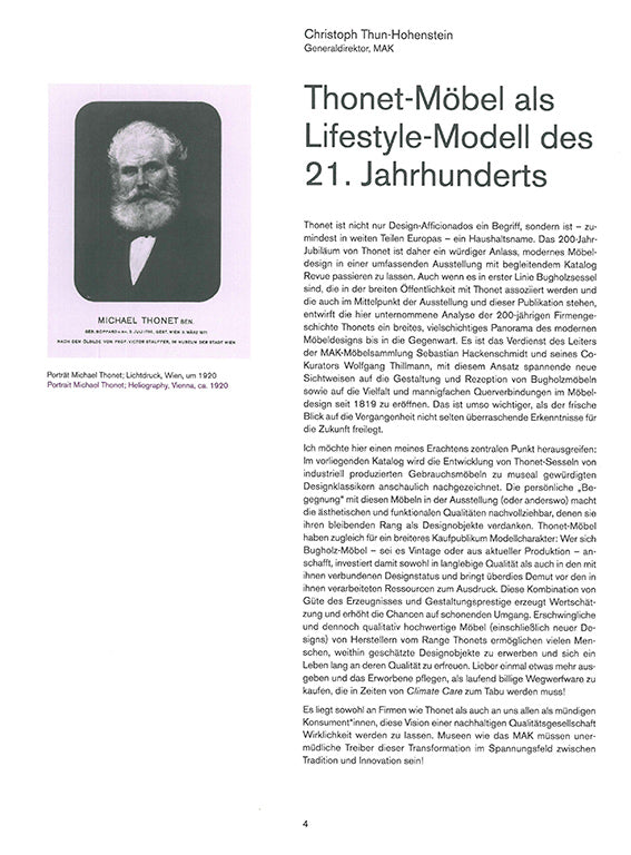 BUGHOLZ, VIELSCHICHTIG - Thonet und das moderne Möbeldesign
